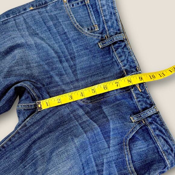Simply Vera Wang Bootcut Stretch Mid Rise Blue Wash Jeans Size 10 Cutoff Hem - Picture 10 of 12